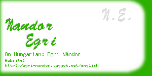 nandor egri business card